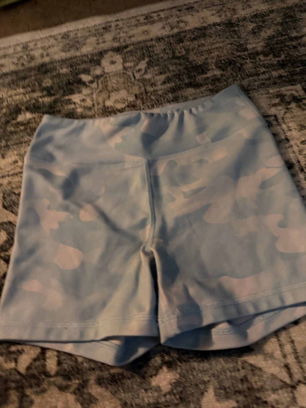 90 Degree By Reflex Light Blue and White Camo Shorts